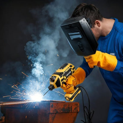 Portable Handheld Welding Machine, 20-140A Portable ARC Welder with 5-Level Current Adjustment & IGBT Inverter, 110V Handheld Stick Welder with Hot Start Function Fit for 1/16"-1/8" Welding Rods